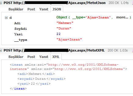 Asp.net Ajax İşlemlerinde ResponseFormat Belirtimi