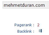 Google Pagerank ve Backlink Sorgulama (Uygulamam)