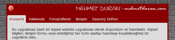 Jquery ve Ajax ile Basit Kişisel Site