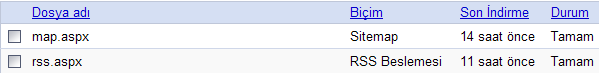 Google Sitemap ve Rss