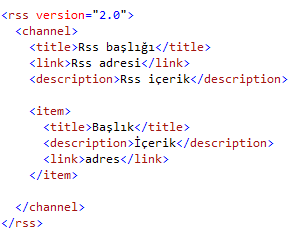 Xml Okuma - Rss Formatı